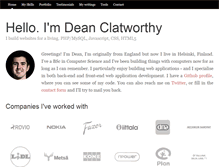 Tablet Screenshot of deanclatworthy.com